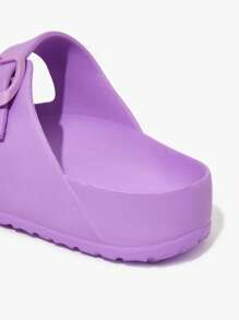 JNSQ Sandales d'été en EVA pour enfants en violet, légères et confortables, antidérapantes, convenant pour le port intérieur et extérieur, pour garçons et filles