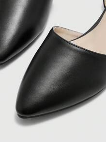 CUCCOO BIZCHIC Chaussures de bureau noires minimalistes, élégantes et confortables à bout pointu pour femme - Noir - Voir 7