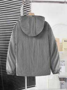 青少年男孩休闲度假学院风休闲时尚拼布别致百搭褶皱纹理夹克