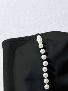 Franclia 女士优雅纯色珍珠装饰修身吊带背心