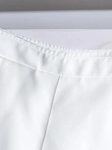 Franclia Set de 2 piezas top de tirantes blanco con botones y shorts - Blanco - Ver 4
