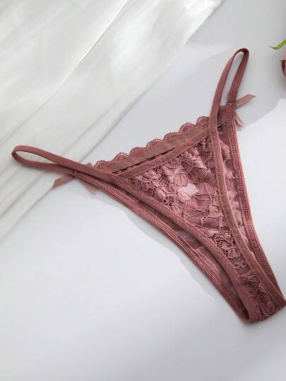 Multi Romantic Verleidelijke Kanten Ladies String Panties Lingerie view 8