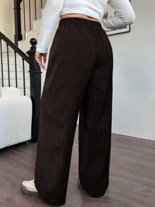 Solflare Pantalones palazzo tejidos marrones para mujer, estilo de vacaciones, para primavera/verano - Marrón - Ver 2