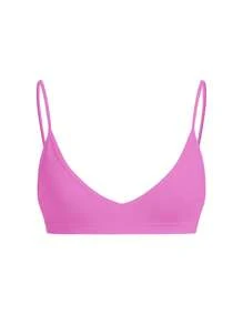 Ocili Leisure Seamless Stretchy Rib-Knit Wireless Bra, Comfortable Lingerie For Women - Purple - View 3