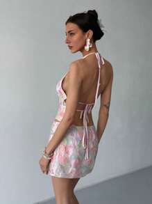 Aloruh Women Two Pieces Outfits For Daily Wear - Pink - View 2