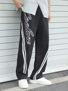 PantsHub 青少年男孩休闲舒适柔软百搭裤子，适合日常穿着、上学、郊游、运动、度假 - 黑色 - 查看 6