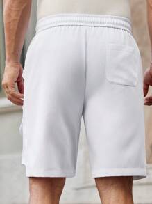 Manfinity VCAY 男士休闲多口袋抽绳腰直筒工装短裤男士带口袋短裤