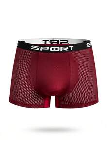 Snug Zone Calzoncillos bóxer transparentes con estampado de letras y bloques de color para hombres, paquete de calzoncillos bóxer de malla, ropa interior para hombres, paquete de calzoncillos bóxer, pantalones cortos de licra - Multicolor - Ver 7
