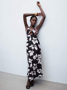 Maija Robe ajustée avec découpe à la taille, imprimé symétrique multicolore. Tenue de loisirs décontractée pour femmes, printemps/été