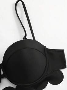 Swim SXY 3pcs/Set Women Beach Summer Outfits: Shoulder Strap Push-Up Top, High Waist Bottoms, Hollow-Out Maxi Beach Cover-Up Dress, High Fashionable Swimwear Set