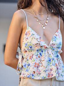 Aralina Conjunto de vacaciones de mujer con top de tirantes ajustables y con adorno de encaje