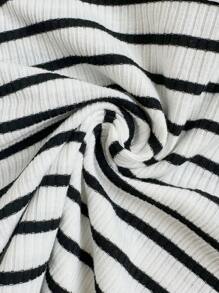 SHEIN 2 件套条纹修身吊带背心和长裤休闲家居服套装 - 彩色 - 查看 5