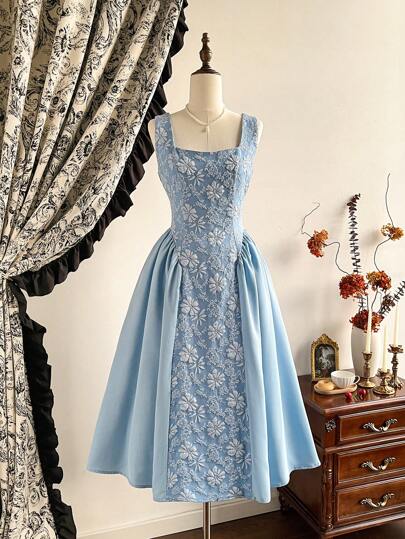 Vintamour Vintage elegant linneklänning för kvinnor, jacquard lapptäcke utsvängd klänning vår/sommar figurnära klänning, vit klänning bröllopsgästklänning kvinnor sommarklänningar för kvinnor högtidskläder examensklänning festivalkläder kvinnor födelsedagsklänningar för kvinnor affärsmässig casual lärarkläder för kvinnor