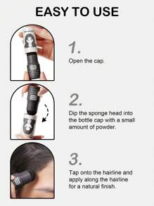 SlowSunday Hairline Finishing Powder, Dark Black, Cover Roots, Fill In Sparse Spots, Multiple Color Options, Suitable For All Hair Types, Perfect For Autumn And Winter Hair Care, Ideal For Holiday, Party, Travel, Outdoor Activity, Y2k Fashion, And Cosplay, Thanksgiving, Christmas, Holiday Gifts