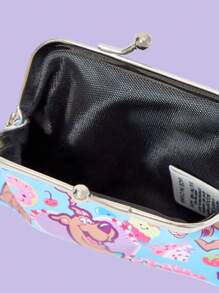 SCOOBY-DOO X SHEIN Cartoon Letter Graphic Convenient & Fashion Kiss Lock Coin Purse