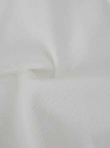 Elenzga Áo len cardigan cổ chữ V thời trang thanh lịch hàng ngày cho nữ cỡ lớn 2025, áo sơ mi không tay có túi trước, xuân/hè - trắng - Xem 7