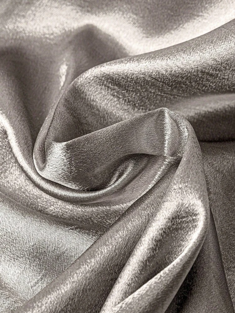 GlowEve CURVE Damen Loose Hosen in Silberfarbe für Lässig und Party, Gerade Bein, Große Größen - Silber - Übersicht 3