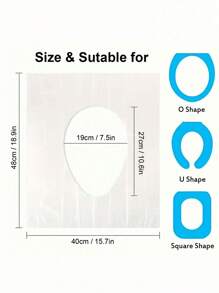 10/20/30/40/50/100 件一次性马桶座套 - 防水防滑塑料套，独立包装，便携式浴室必需品，适合旅行、露营和夏季卫生，散装卫生马桶保护套 - 藍色 - 查看 5