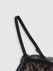 ROMWE Fairycore Y2K Maria Holy 拼布豹纹水钻蕾丝吊带背心