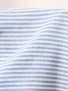 Cozy Pixies Baby Girl Ruffled Strap Jumpsuit, Versatile And Comfortable - Blue - View 8