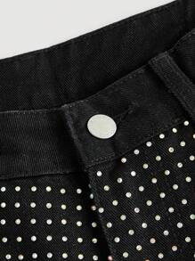 SHEIN MOD Jeans de corte regular para mujer de uso casual diario MOD - Negro - Ver 3