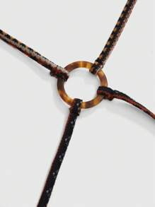 ROMWE Hippie Style Beach Vacation Vintage Pattern Backless Women Tank Top - Multicolor - View 3