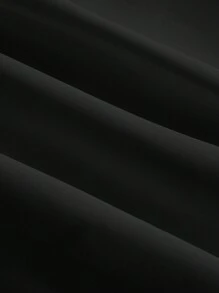 SHEIN MOD 加大码白色细肩带连衣裙，背部蝴蝶结装饰，正式活动礼服，女式白色露背蝴蝶结长裙，夏季白色连衣裙，毕业礼服，女士早午餐服装，飘逸连衣裙，紧身胸衣连衣裙 - 黑色 - 查看 4