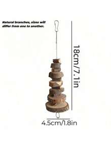 Small Animal Chews Toy, Natural Apple Wood Block Cage Hanging Molars Treats Snack For Hamsters Rabbits Bunny Bird Parrots Chinchilla Guinea Pig Gerbils Squirrels - Multicolor - View 9