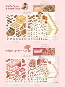 1pc/1set DIY Three-Dimensional Landscape Stickers Stickers Niche Decompression Fun Stickers, Creative 3D Three-Dimensional Miniature Scene Collage, Cute Decompression DIY Stickers Painting, Intellectual Model House, Miniature Scene Creative Storage DIY Stickers, 3D Layered House Stickers That Do Not Need To Be Cut, Educational Toys, Landscape Stickers, Notebook Stickers, Reusable, A Variety Of Sizes Available - Multicolor - View 6