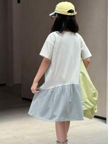 Dazy Kids 青少年女孩秋季连衣裙，返校服装 - 白色 - 查看 5