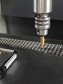3/5 件高速钢钴多孔 50 种尺寸阶梯钻头套装，带铝制盒/袋，工具配件 - 金色 - 查看 11