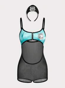 Spicy Aura Kostum Lingerie Wanita, Modis untuk Musim Panas - Mint Green - View 1