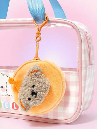 Kawaii Cute Puppy With Hat Plush Coin Purse Bag Accessory Hanging Decor