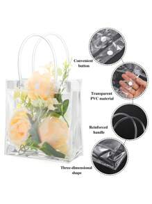 PVC Handbag Transparent Souvenir Bag Gift Bag Stall Gift Bag Plastic Clothing Store Bag - Clear - View 5