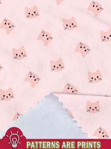 SHEIN 3pcs/Set Young Girls Casual Cute Cat, Flower, Heart Print Round Neck Short Sleeve T-Shirts, Suitable For Summer - Multicolor - View 7