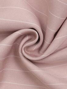 2件套青少年女孩优雅都市通勤蓝白条纹西装外套和裤子套装 - 彩色 - 查看 6