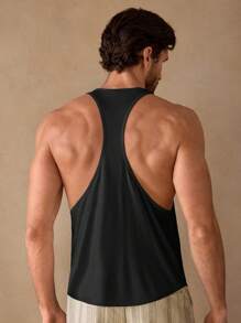 HIMLAND Men's Casual Knitted Crew Neck Sleeveless Solid Color Tank Top Men Tank Tops Men Sleeveless Shirt Singlet Men Men Black Tank Top Mens Tank Mens Tank Top Mens Sleeveless Shirts