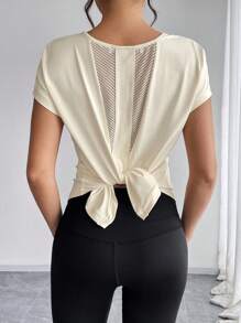 Chiquease Women Summer Loose Minimalist Sports Style Solid Colored Chiffon T-Shirt With Back Slits