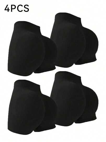 Easithlete 4 PCS Women's Solid Color Tight-Fitting Sports Shorts For Summer Biker Shorts Women Running Shorts Women S Sports Shorts Women Plus Clothing Shortsblack Shorts