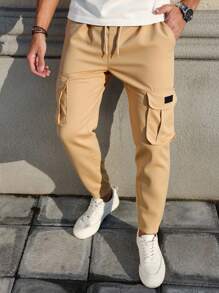 Manfinity LEGND Men's Casual Straight Leg Cargo Pants With Multiple Pockets