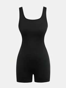 SHEIN Girlism 青少年女孩宽松长袖衬衫、合身吊带背心和短裤两件套，休闲 - 淡紫色 - 查看 4