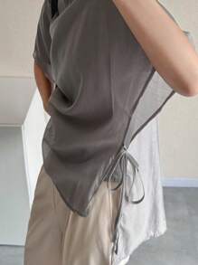 FRIFUL Blusa holgada con mangas de murciélago, blusa informal de verano para uso profesional