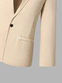 Traje elegante casual de caballero para jóvenes con decoración de triángulos blancos, adecuado para ocasiones formales, fiesta de cumpleaños - 4 piezas