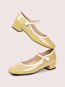 CUCCOO DOLLMOD Women's Fashionable Yellow Cute Flat Shoes - Yellow - View 9