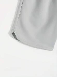 Set de camisetas de manga corta de ajuste holgado de color liso minimalista para niños preadolescentes, estilo colegial informal, cómodo y versátil, tela suave, adecuado para uso diario, escuela, salidas, deportes al aire libre, primavera/verano