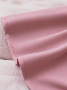 Franclia 休闲宽松荷叶边无袖衬衫，优雅女士红色夏季上衣 - 藕粉色 - 查看 3