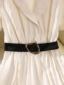 Franclia French V-Neck Pleated Long Skirt With Belt Ladies Dress Pleated Skirt Business Casual Women's Clothing - White - View 6