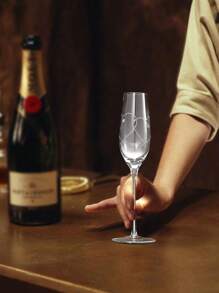 2PCS创意雕花钻石水晶玻璃高脚香槟杯，雕刻工艺，双爱L型图案，轻奢复古，适用于婚礼，情人节，永恒爱情，节庆礼品，餐厅，宴会，派对，酒吧，特殊场景，水晶玻璃高脚香槟杯 - 彩色 - 查看 9