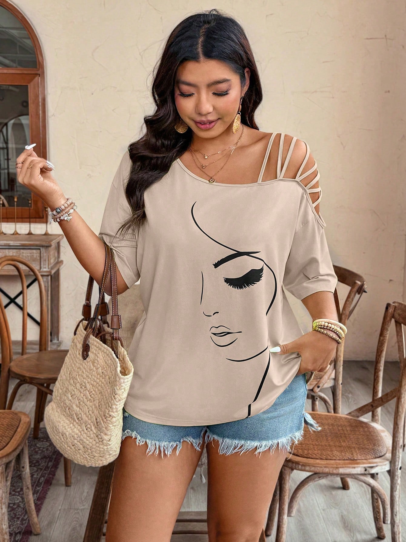 Breezaya قميص تي شيرت قصير الأكمام بطبعة صورة فريد...