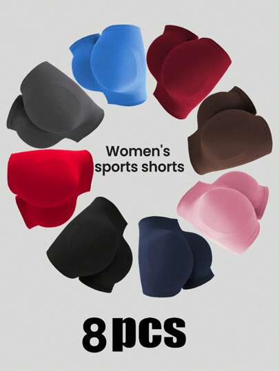 Easithlete Pantalones cortos deportivos para mujer de color liso para yoga y actividades al aire libre